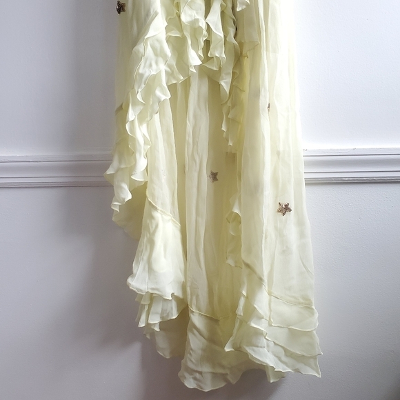Rococo Sand Astral Gold Star Sleeveless High Low Wrap Dress NWT Size Small - Picture 11 of 17